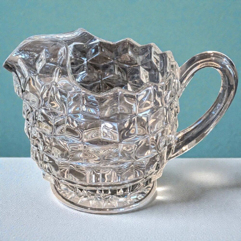 FOSTORIA American Clear Block Ice Lip Pitcher 48 oz MCM Large